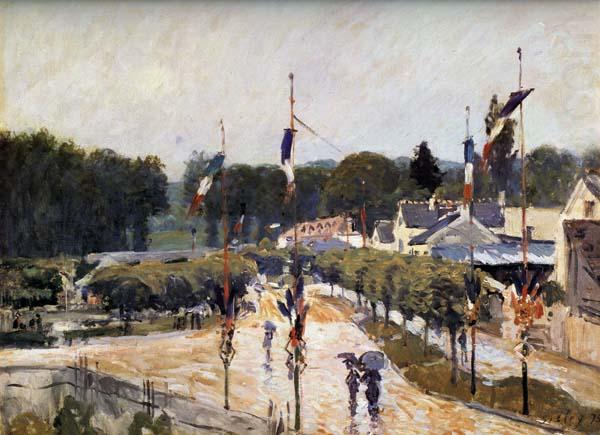 Alfred Sisley Fete Day at Marly-le-Roi china oil painting image